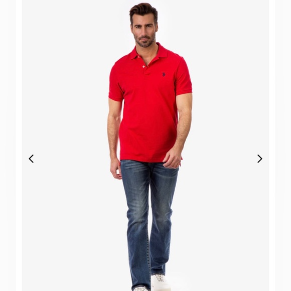 NWT Men’s Size Large U.S. POLO ASSN Short-sleeve Polo Shirt Logo Embroidered Red - Picture 4 of 13